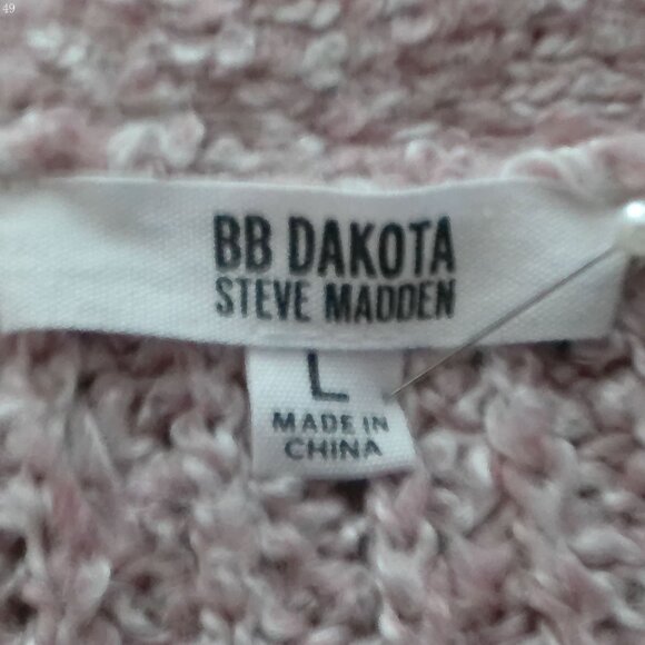 BB DAKOTA  by Steve Madden NWT Long Sleeve Open Front Pink Cardigan w/ Pockets L - Picture 5 of 9